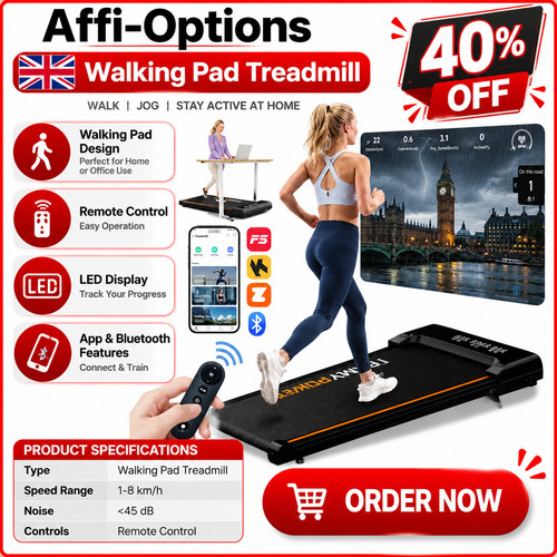 Walking pad with incline under - pad,