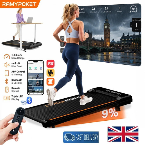 Walking pad with incline - with, under