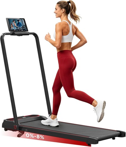Folding treadmill with - folding, 8%